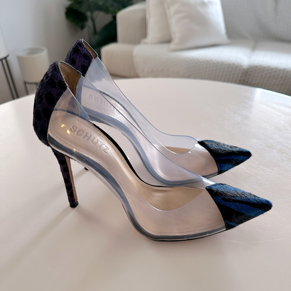 Schutz animal print heels / pumps - size 7.5
